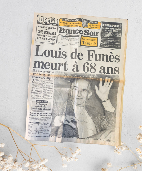 Journal collector - Décès de Louis de Funes
