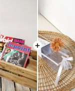Magazine Rétro + Bougie Fleur