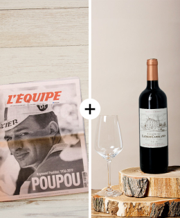 Journal sportif &  une bouteille de vin