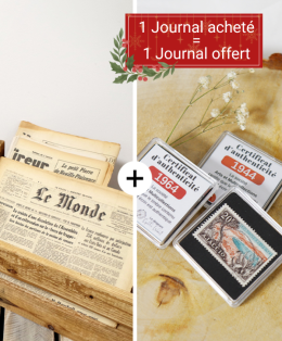 Journal & Pièces ou Timbres de l'année de naissance