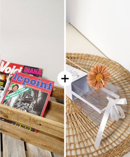 Magazine Rétro + Bougie Fleur